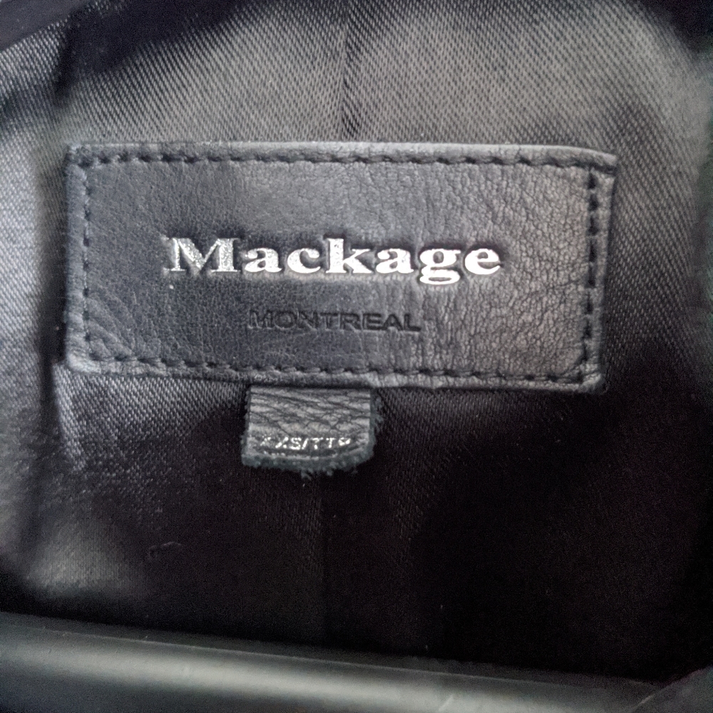 Mackage Steffy Black Wool Coat with Hood - Picture 8 of 9